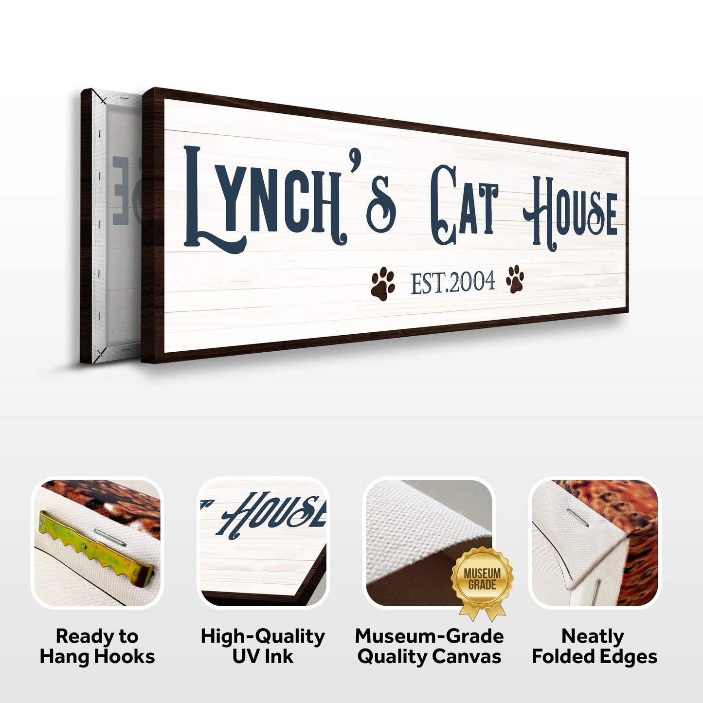 Cat House Sign - Tailored Canvases - Flyclothing LLC