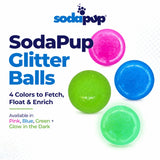 Glitter Ball Dog Toy | Soft PUP-X Rubber Floating Fetch Ball with Treat Dispenser | USA Made - SodaPup/True Dogs, LLC - Flyclothing LLC