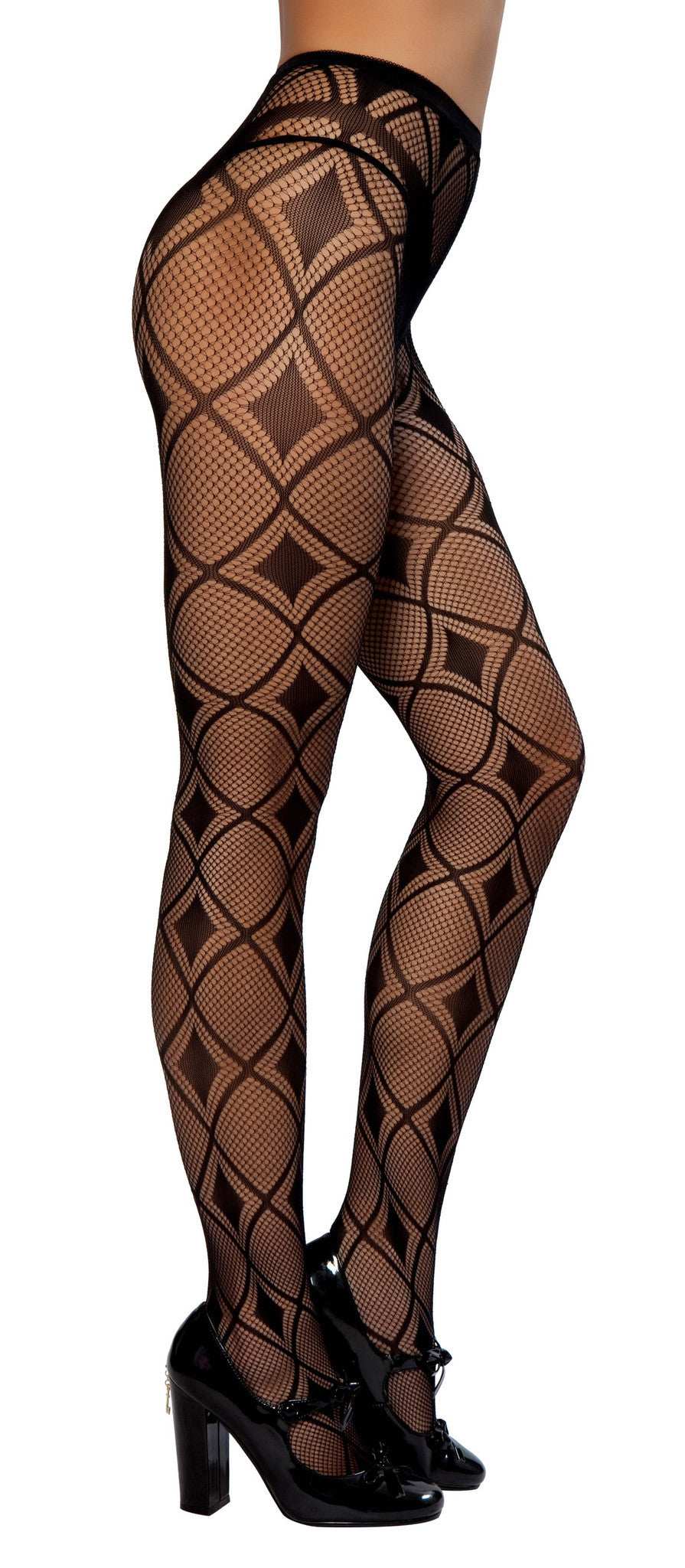 Roma Costume Diamond Print Panty Hose - Roma Costume - Flyclothing LLC