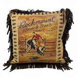Rockmount Vintage Bronc Leather Fringe Western Pillow - Rockmount Clothing - Flyclothing LLC