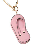 Faux Leather Flip-flop Mini Wristlet Bag Charm Coin Purse - Madeline Love - Flyclothing LLC