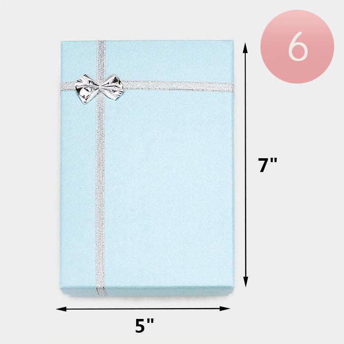 6PCS - Simple Bow Deco Rectangle Gift Boxes - Madeline Love - Flyclothing LLC