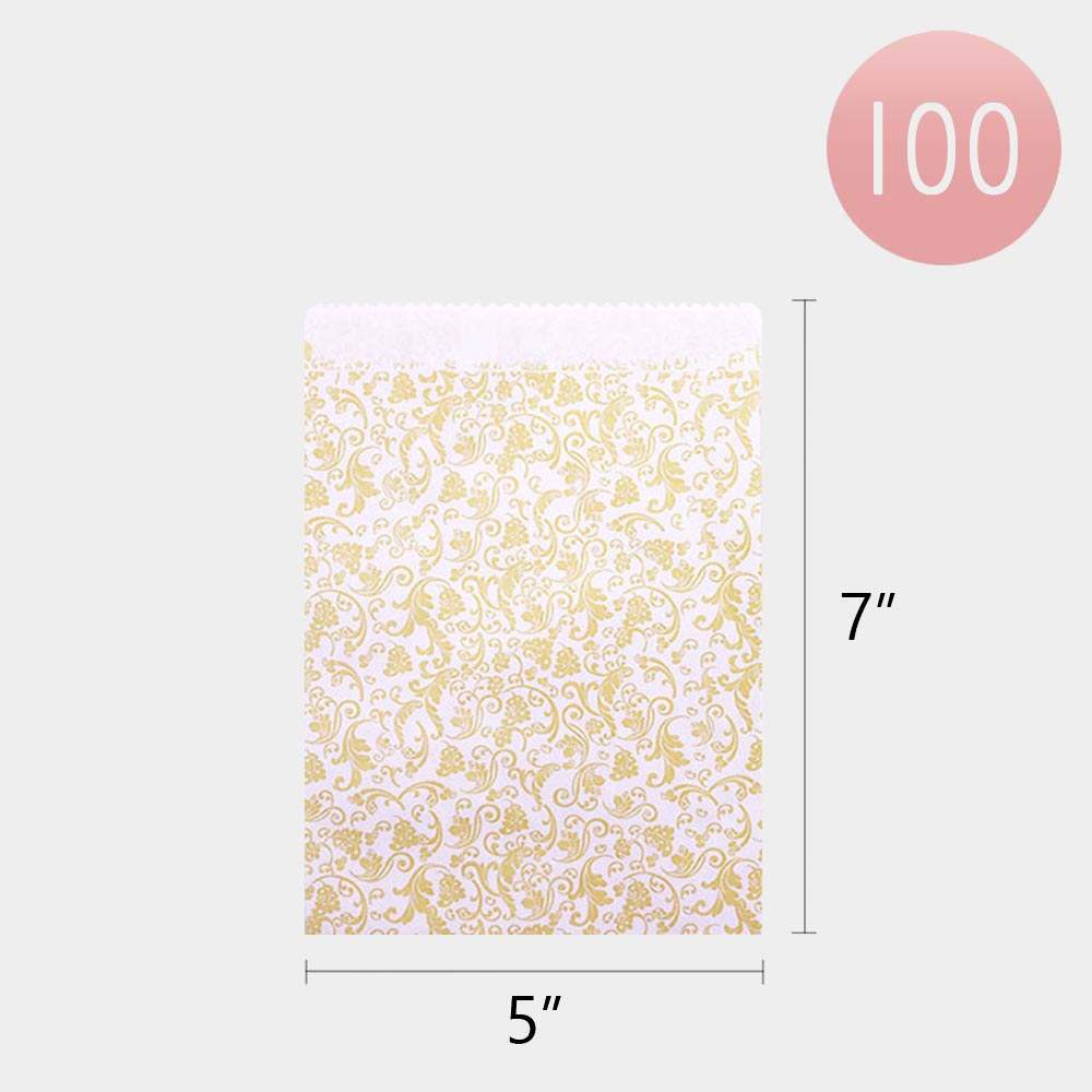 100PCS - Patterned Paper Gift Bag Set - Madeline Love - Flyclothing LLC