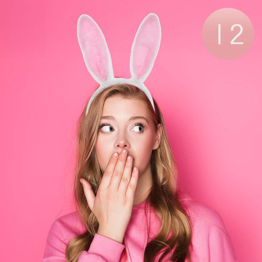 12PCS - Bunny Rabbit Ear Fur Headbands - Madeline Love - Flyclothing LLC