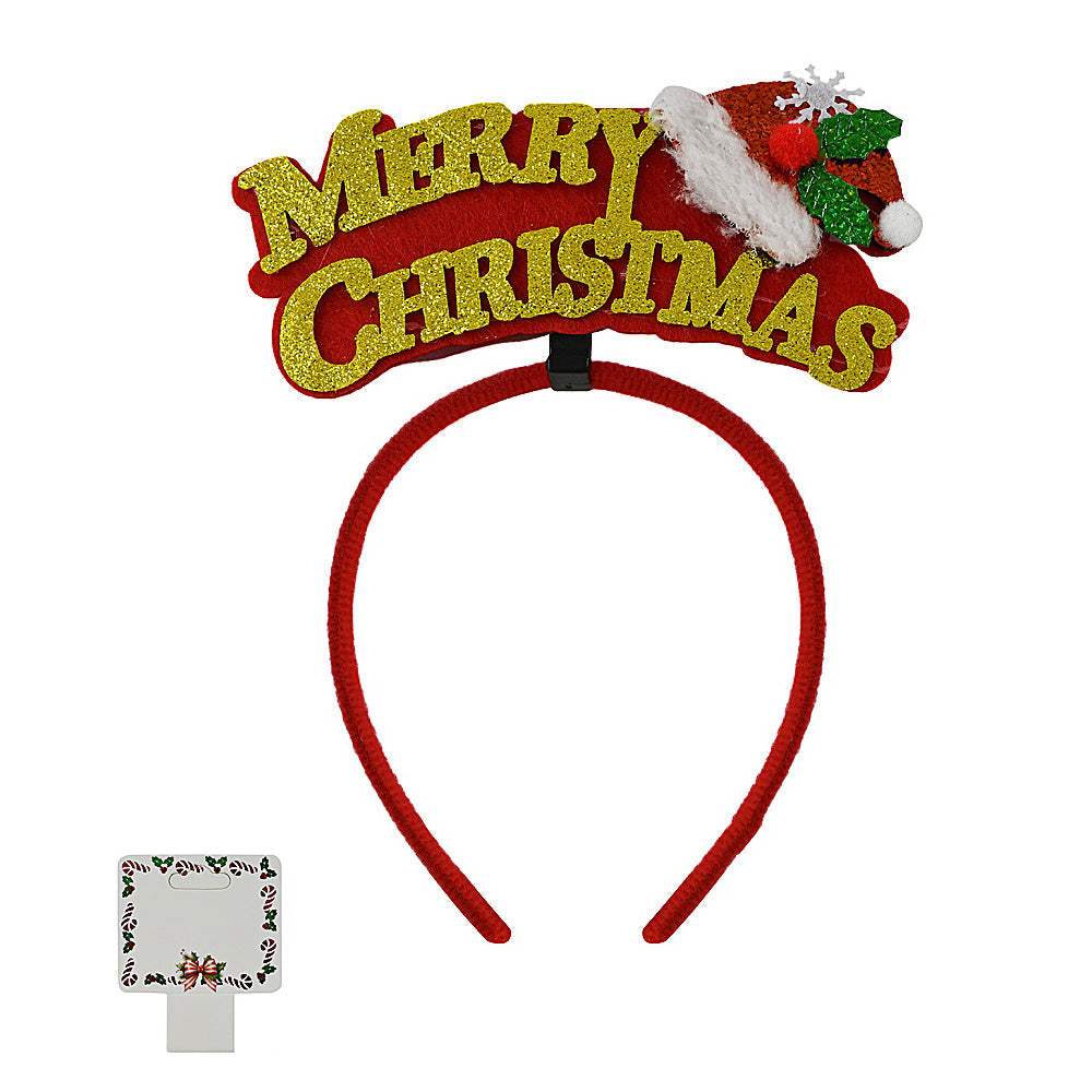 12PCS - Festive Holiday Lettering Message Headbands - Madeline Love - Flyclothing LLC