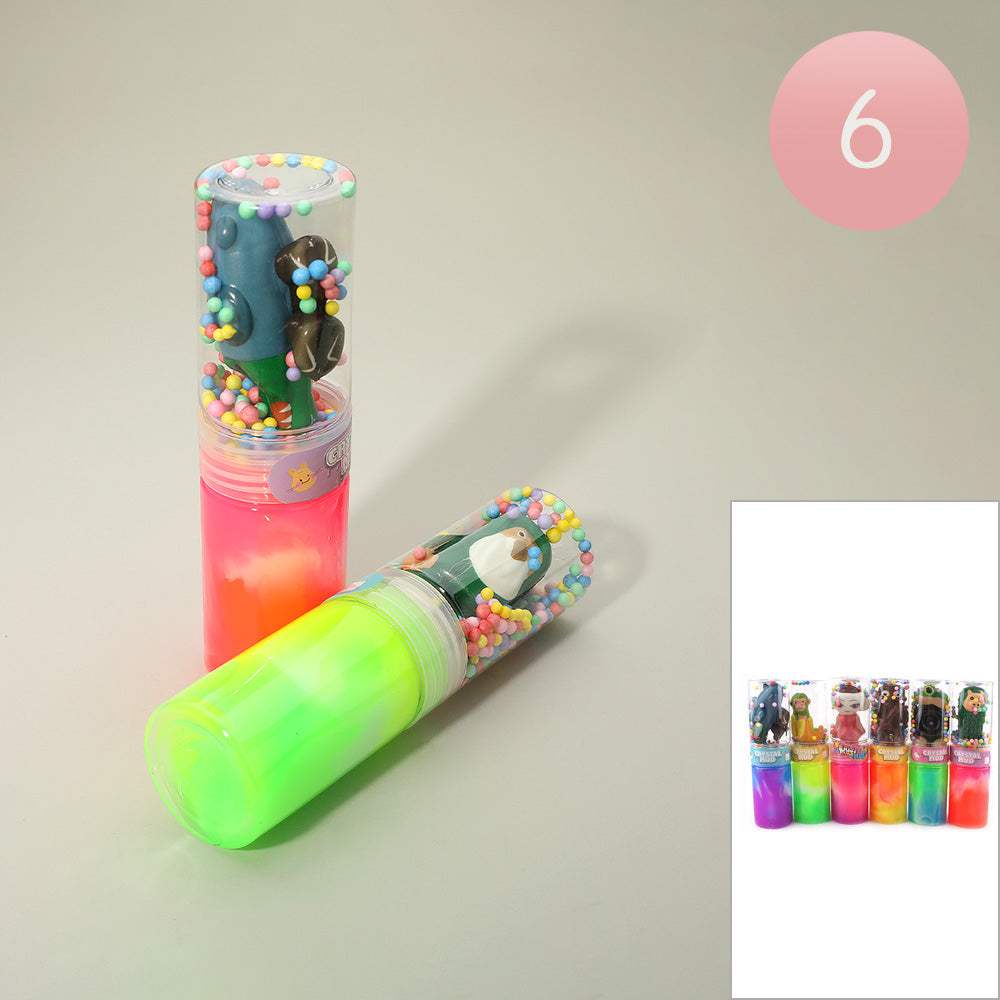 6PCS - Character Figure Accent Neon Slime Crystal Mud Toys - Madeline Love - Flyclothing LLC