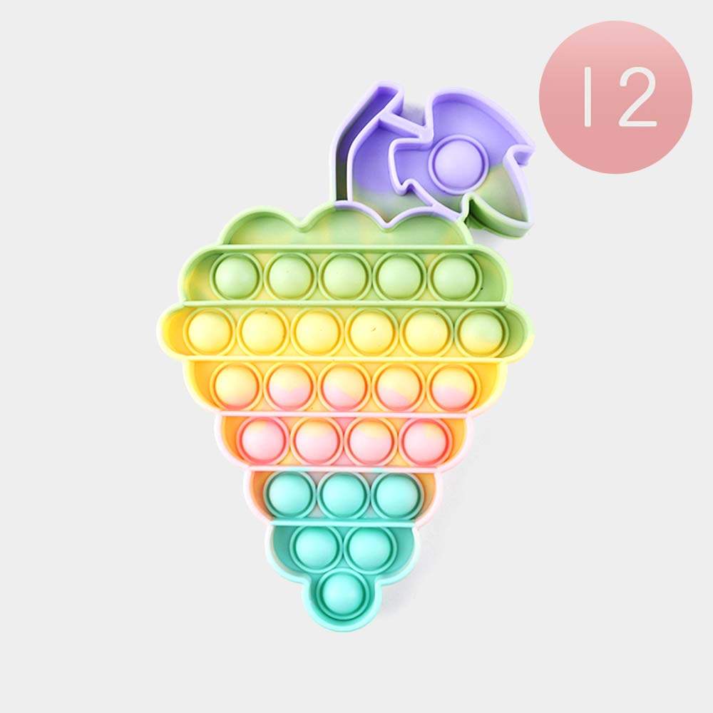 12PCS - Grape Push and Pop it Fidget Kids Toys - Madeline Love - Flyclothing LLC