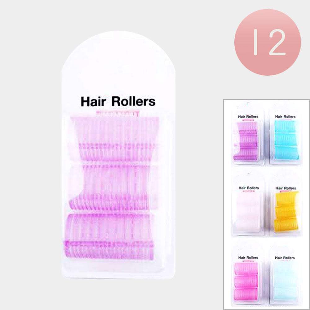 12 SET OF 3 - Hair Rollers - Madeline Love - Flyclothing LLC