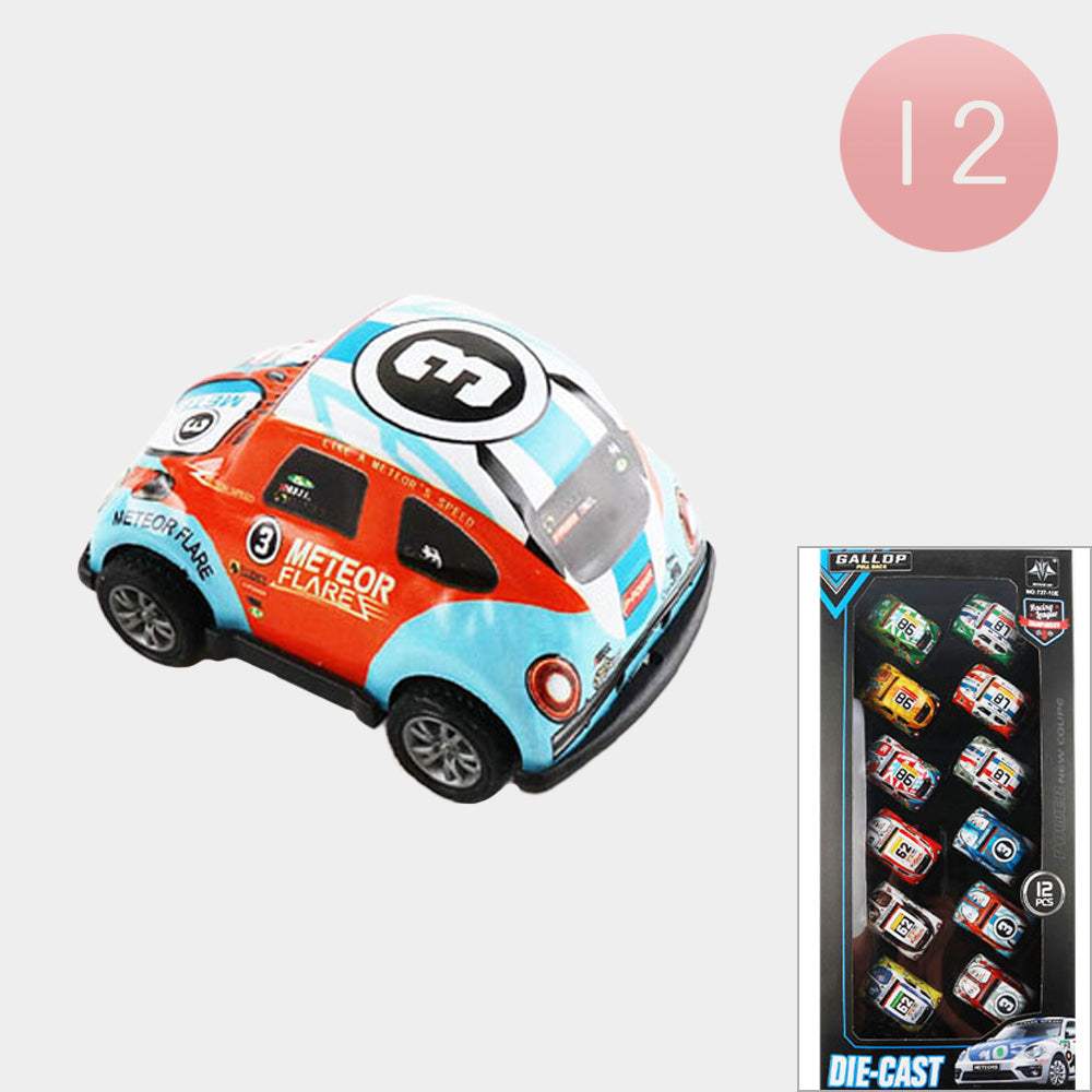 12PCS - Racing Car Pull Back Function Kids Toys - Madeline Love - Flyclothing LLC