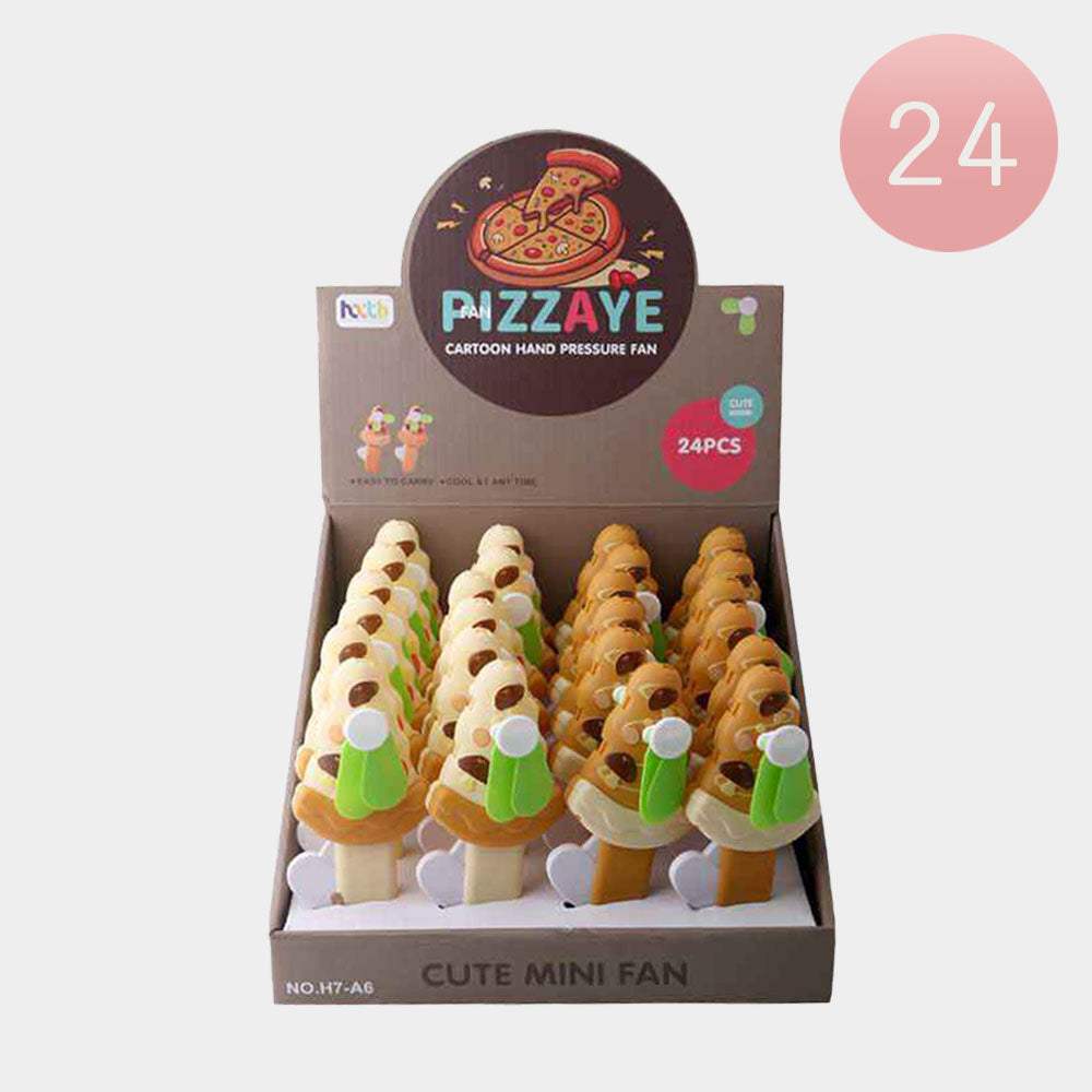 24PCS - Portable Pizzaye Handheld Fans - Madeline Love - Flyclothing LLC