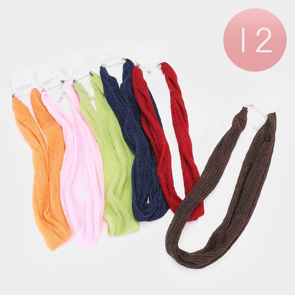 12PCS - Fabric Necklaces - Madeline Love - Flyclothing LLC