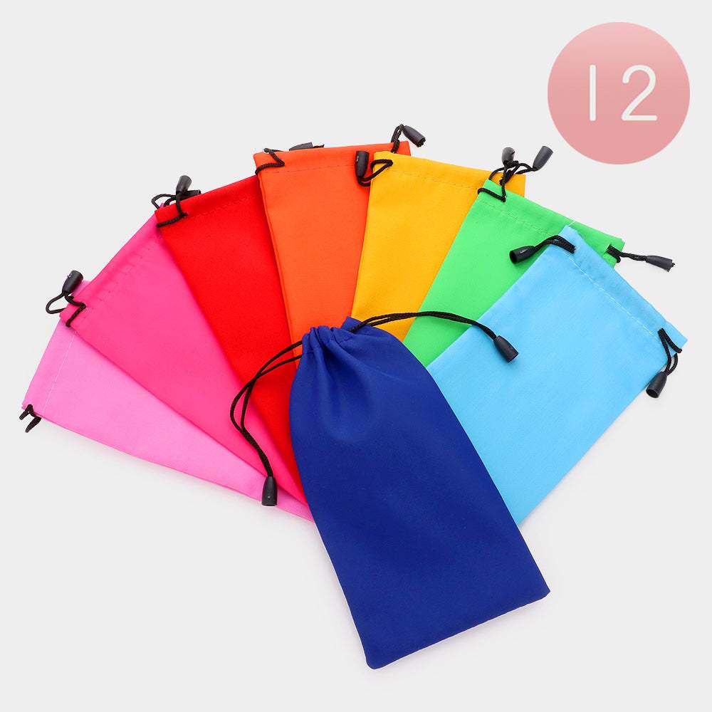12PCS - Drawstring Glasses Pouch Bags - Madeline Love - Flyclothing LLC