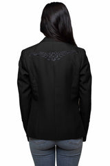 Scully Leather Black Embroidered Blazer - PL-733-BLK - Scully Leather - Flyclothing LLC