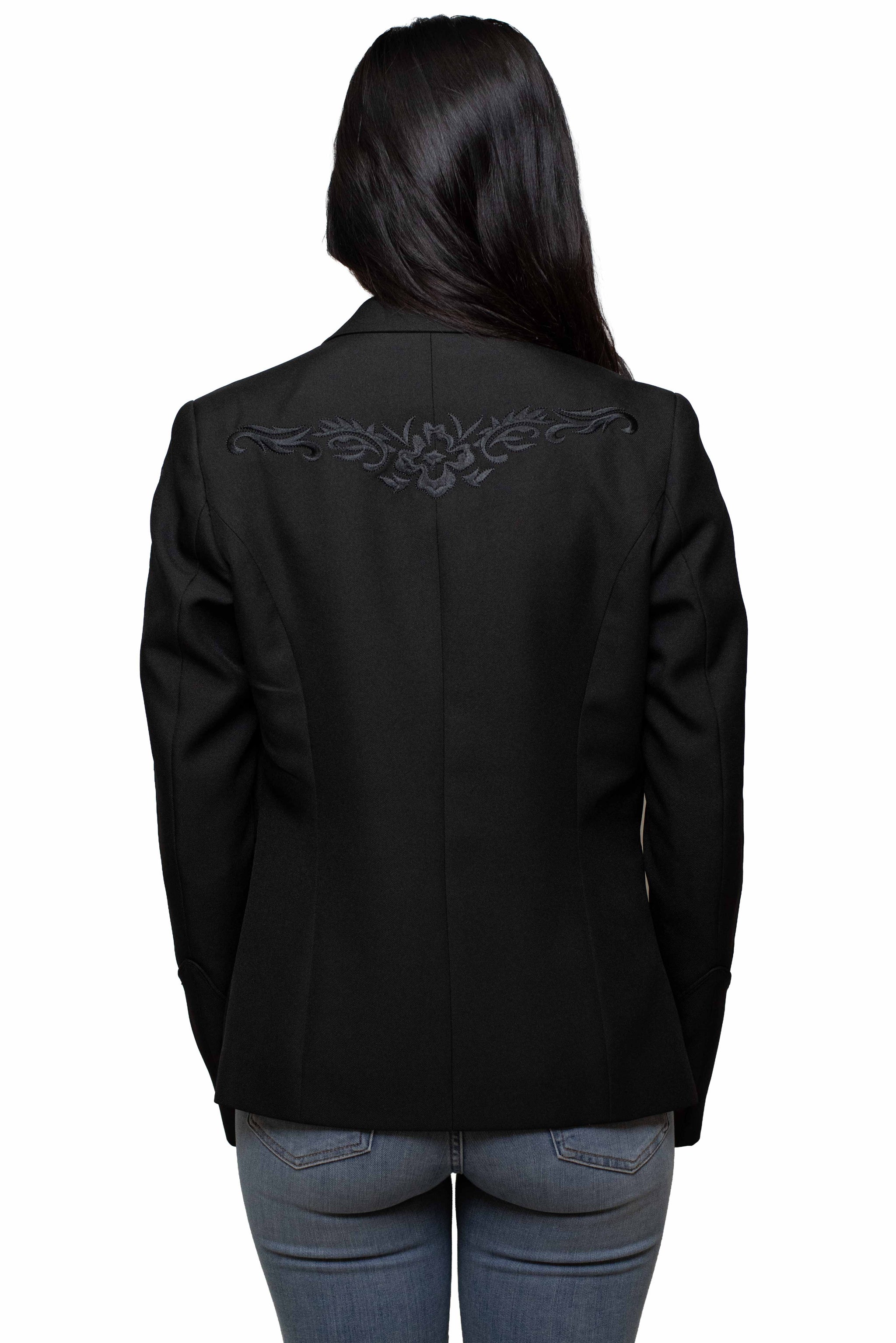 Scully Leather Black Embroidered Blazer - PL-733-BLK - Scully Leather - Flyclothing LLC