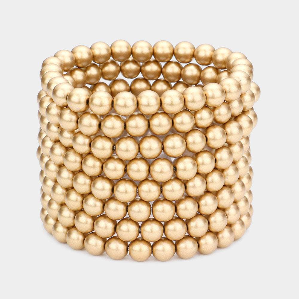8PCS Pearl Stack Stretch Bracelets - Madeline Love - Flyclothing LLC