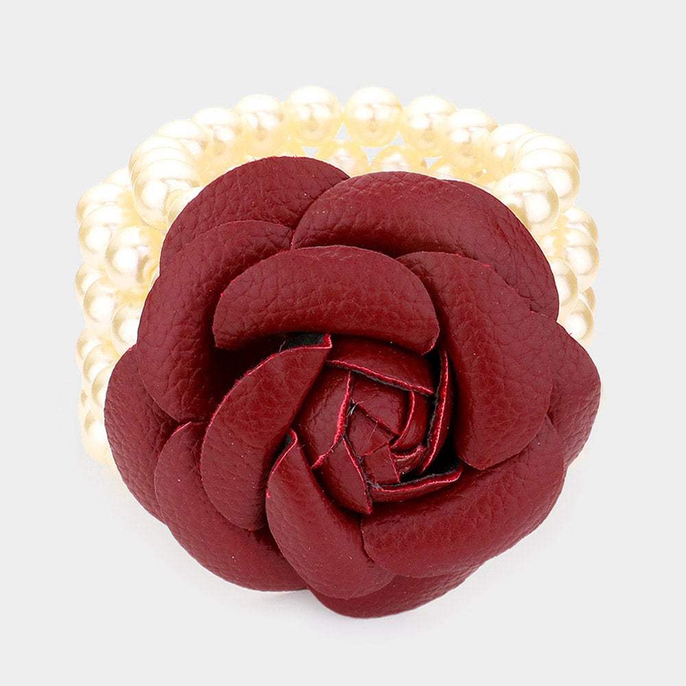 Chunky Rose Pearl Bracelet - Madeline Love - Flyclothing LLC
