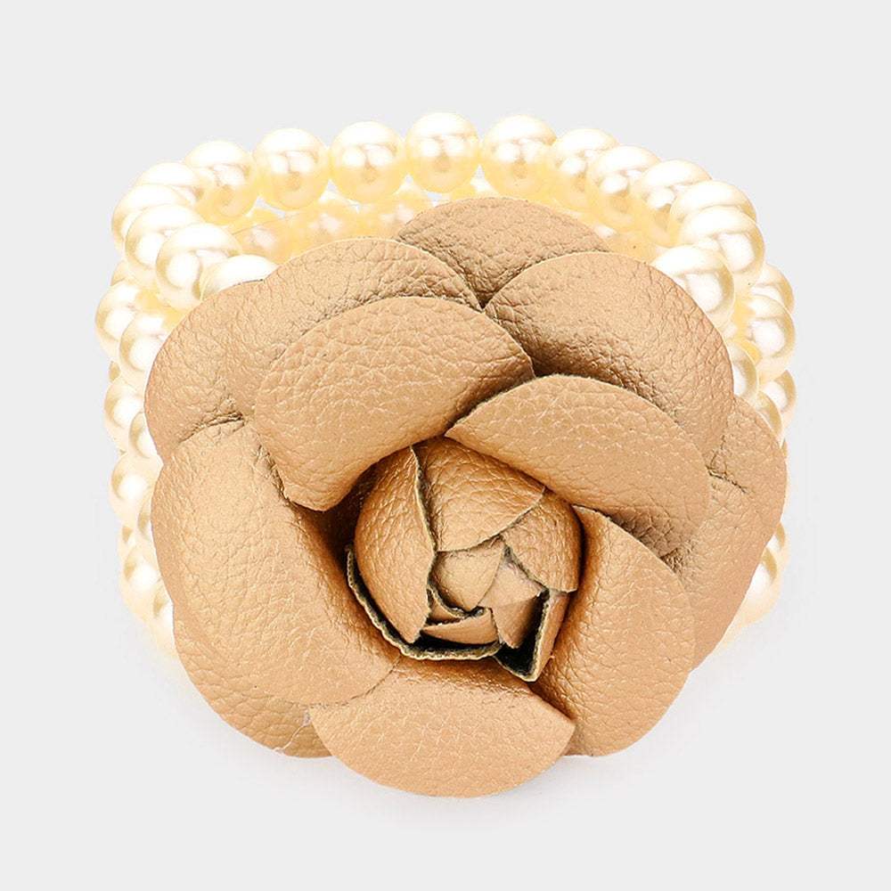 Chunky Rose Pearl Bracelet - Madeline Love - Flyclothing LLC