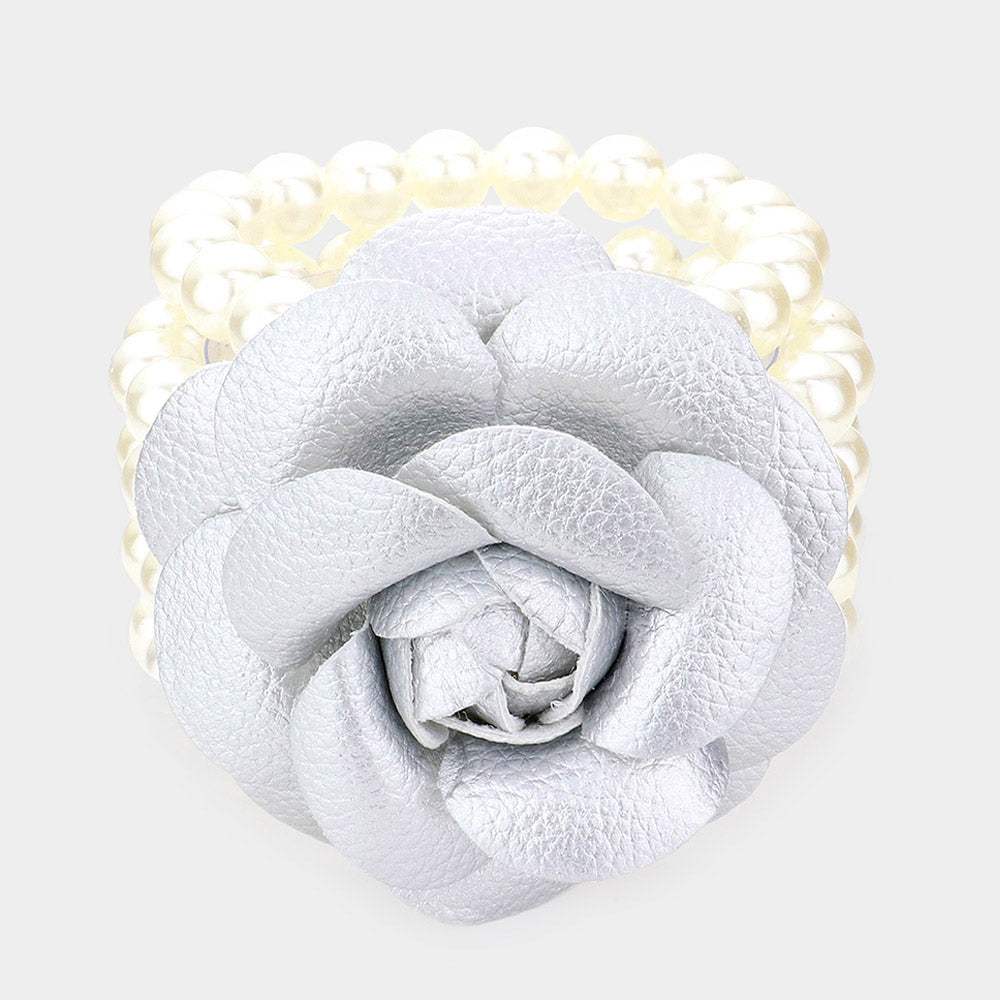 Chunky Rose Pearl Bracelet - Madeline Love - Flyclothing LLC