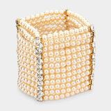 Rhinestone Accented Pearl Multi Stretch Bracelet - Madeline Love - Flyclothing LLC