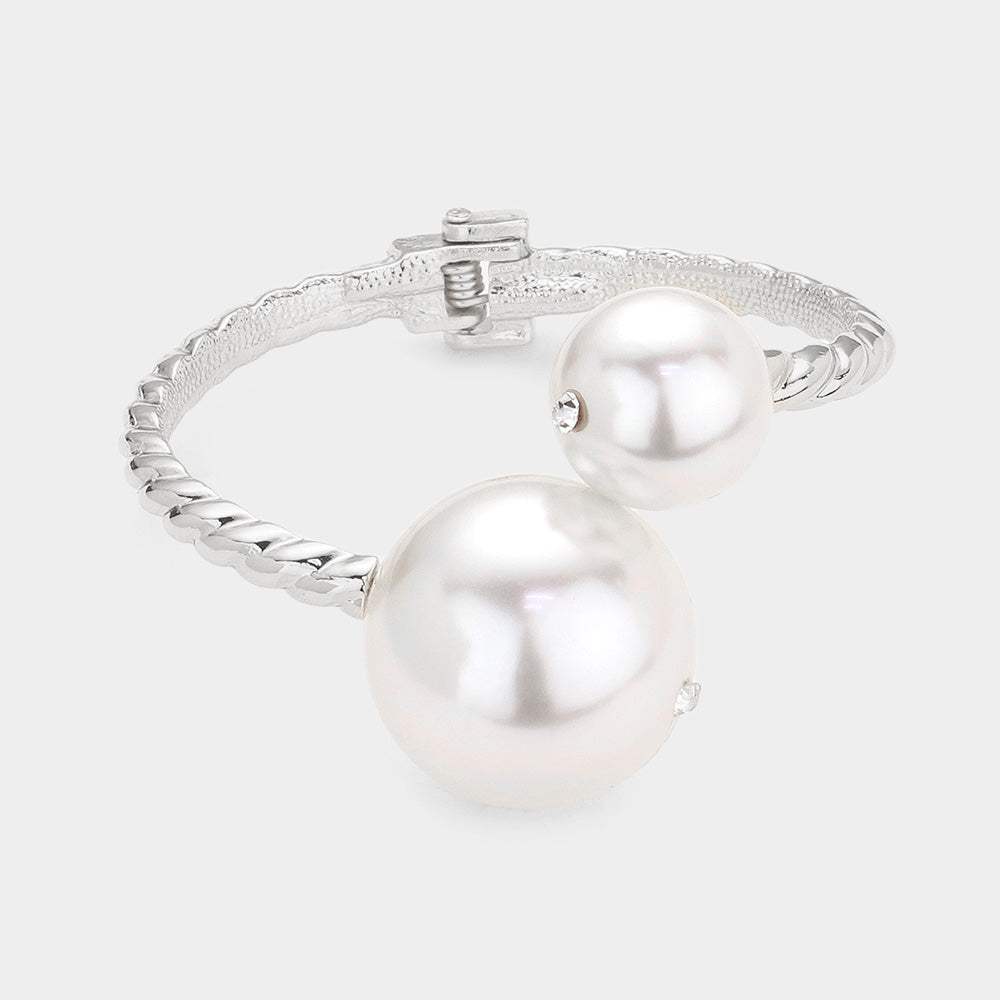 Pearl Tip Hinged Bracelet - Madeline Love - Flyclothing LLC