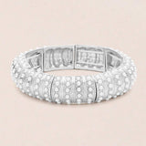 Pearl Paved Stretch Bangle Bracelet - Madeline Love - Flyclothing LLC