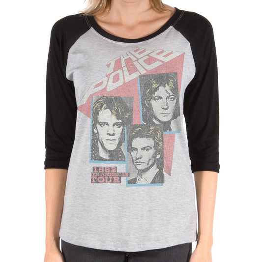 The Police 1982 North American Tour Soft Baseball Jersey T-Shirt - Police
