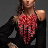 Pearl Cluster Statement Necklace - Madeline Love - Flyclothing LLC