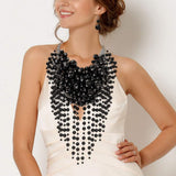 Pearl Cluster Statement Necklace - Madeline Love - Flyclothing LLC