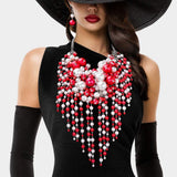 Pearl Cluster Statement Necklace - Madeline Love - Flyclothing LLC