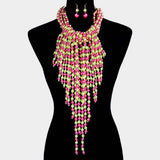 Multi Pearl Strand Statement Necklace - Madeline Love - Flyclothing LLC