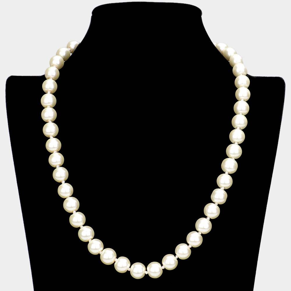 Glass Pearl Necklace - Madeline Love - Flyclothing LLC
