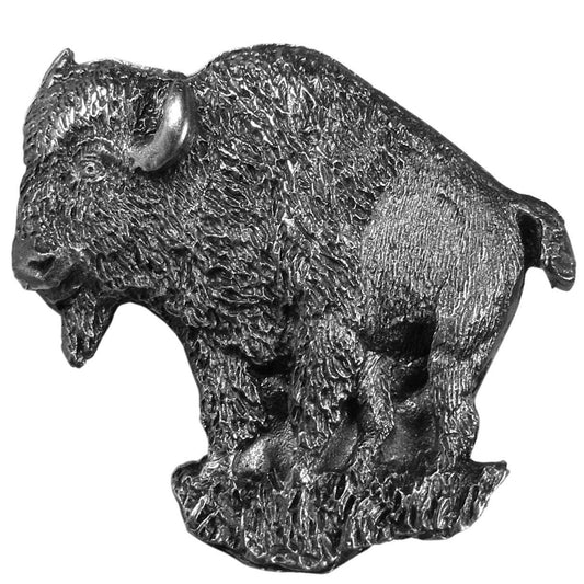Buffalo Antiqued Lapel Pin - Siskiyou Originals - Flyclothing LLC