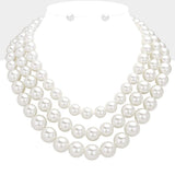 Triple Layered Pearl Necklace - Madeline Love - Flyclothing LLC