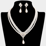 Triple Layered Pearl Necklace - Madeline Love - Flyclothing LLC