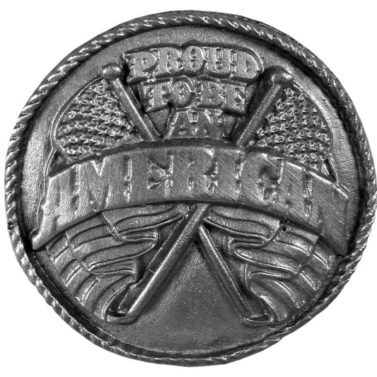 Proud to be an American Antiqued Lapel Pin - Siskiyou Originals - Flyclothing LLC