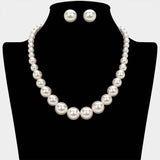 Pearl Necklace Earring Set - Madeline Love - Flyclothing LLC