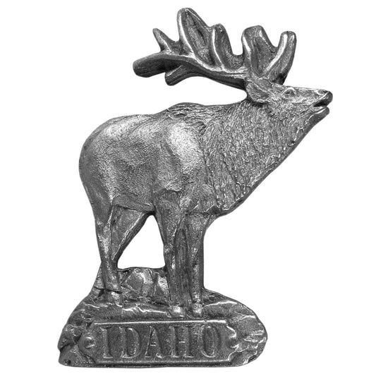 Idaho Elk Antiqued Lapel Pin - Siskiyou Originals - Flyclothing LLC