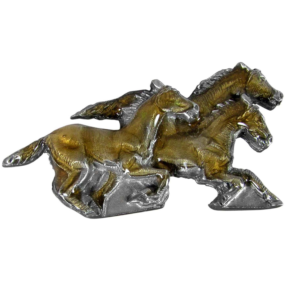 Running Horses Lapel Pin - Siskiyou Originals - Flyclothing LLC
