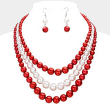 Triple Layered Pearl Necklace - Madeline Love - Flyclothing LLC