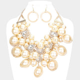 Pearl Cluster Statement Necklace - Madeline Love - Flyclothing LLC