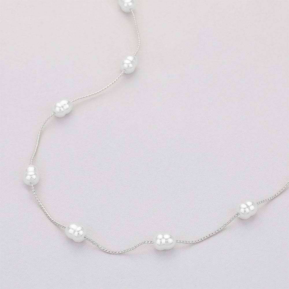 Pearl Station Necklace - Madeline Love - Flyclothing LLC