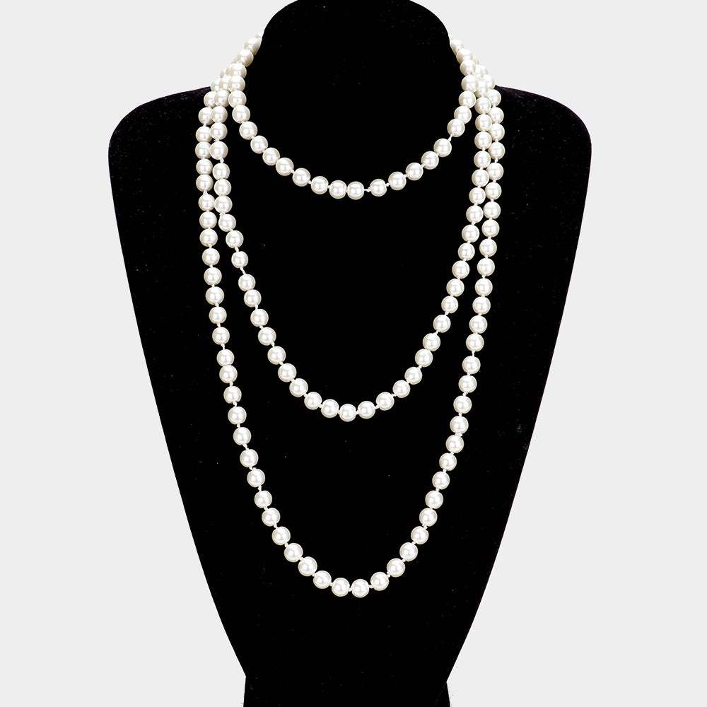Pearl Long Necklace - Madeline Love - Flyclothing LLC