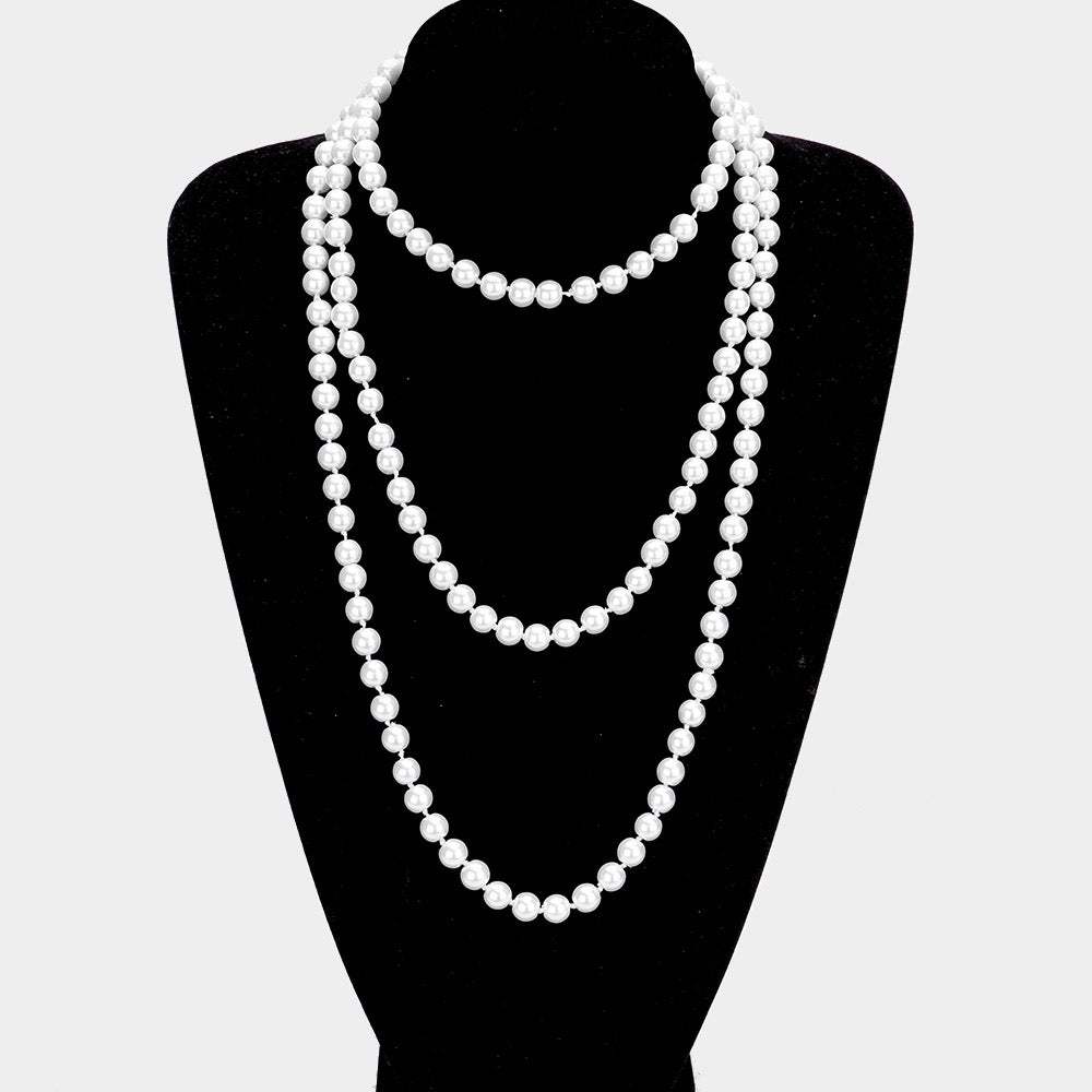 Pearl Long Necklace - Madeline Love - Flyclothing LLC