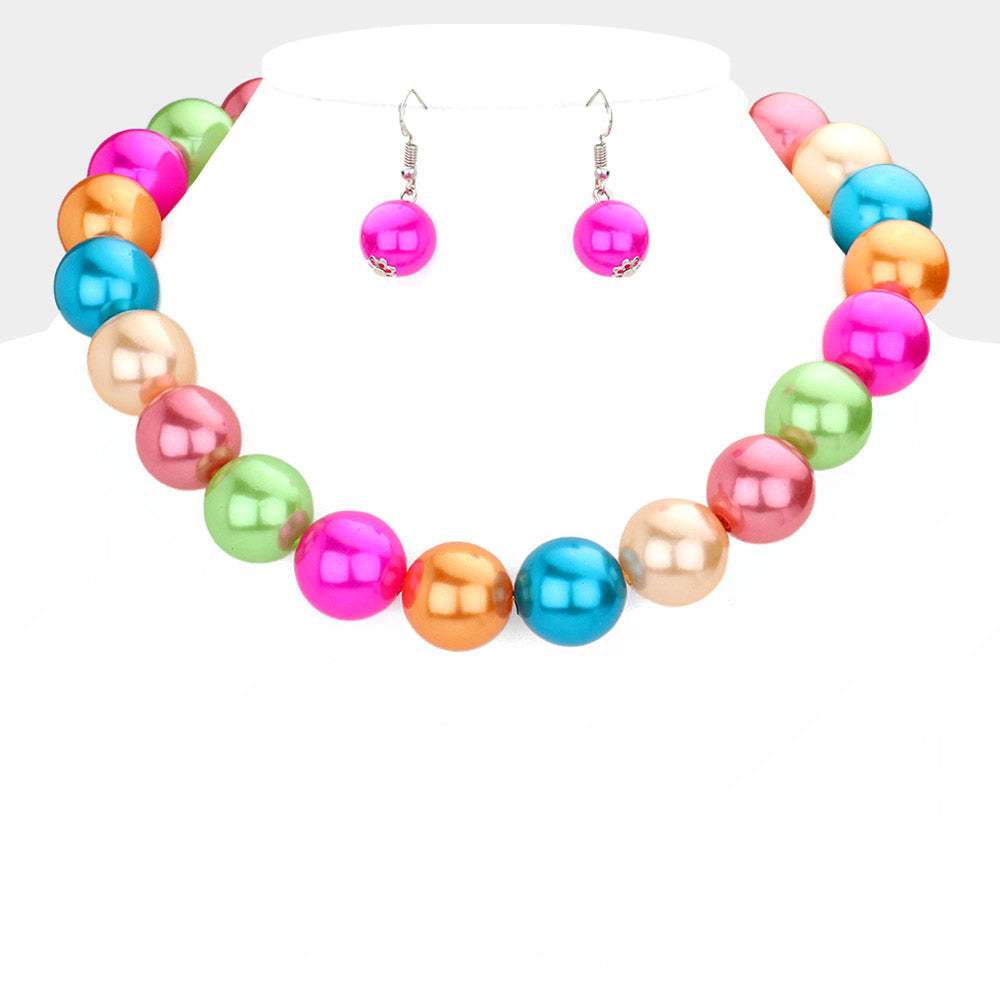 Oversized Pearl Necklace - Madeline Love - Flyclothing LLC