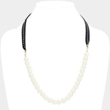 Ribbon Pearl Necklace - Madeline Love - Flyclothing LLC