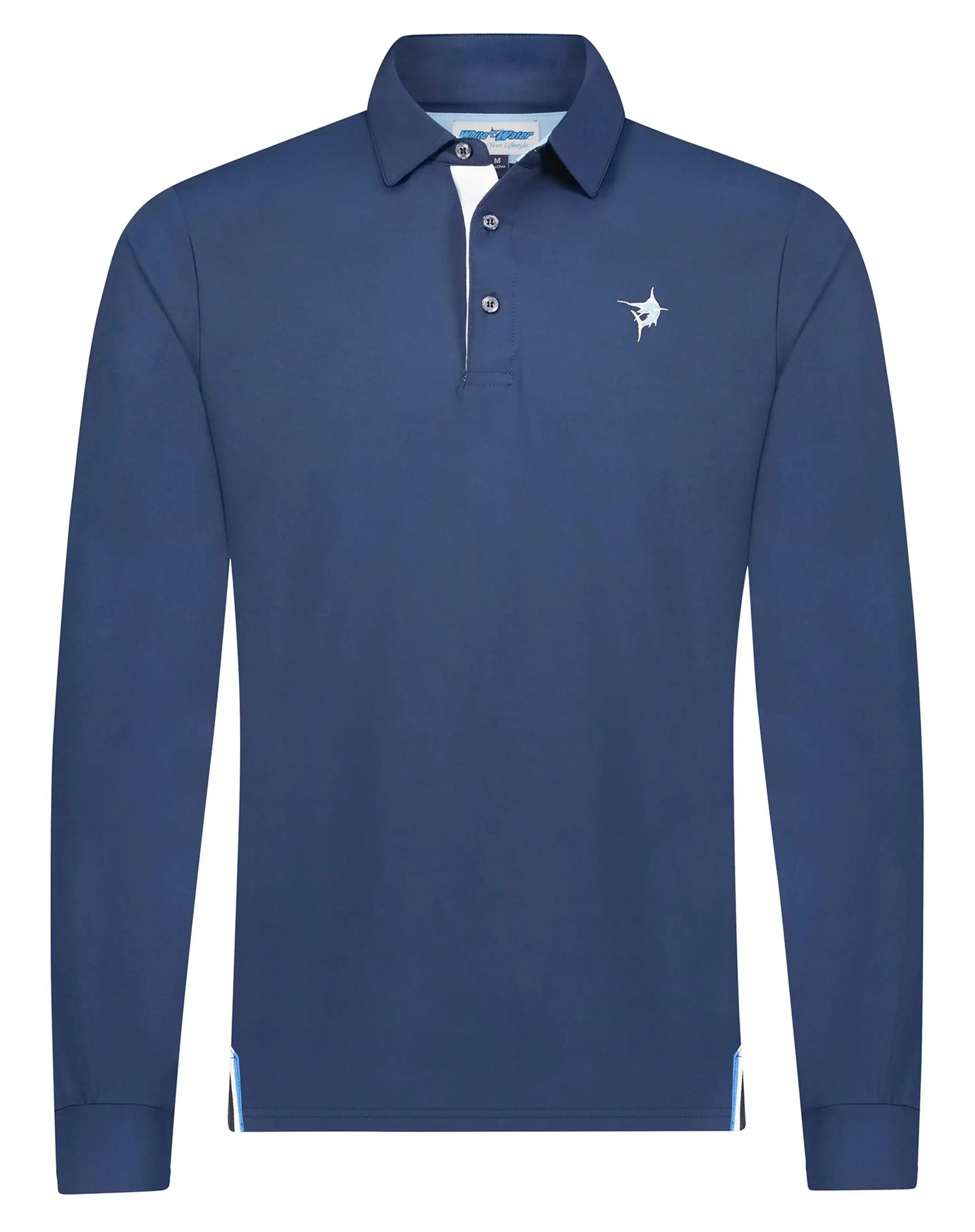 Coast Long Sleeve Polo - White Water Life - Flyclothing LLC