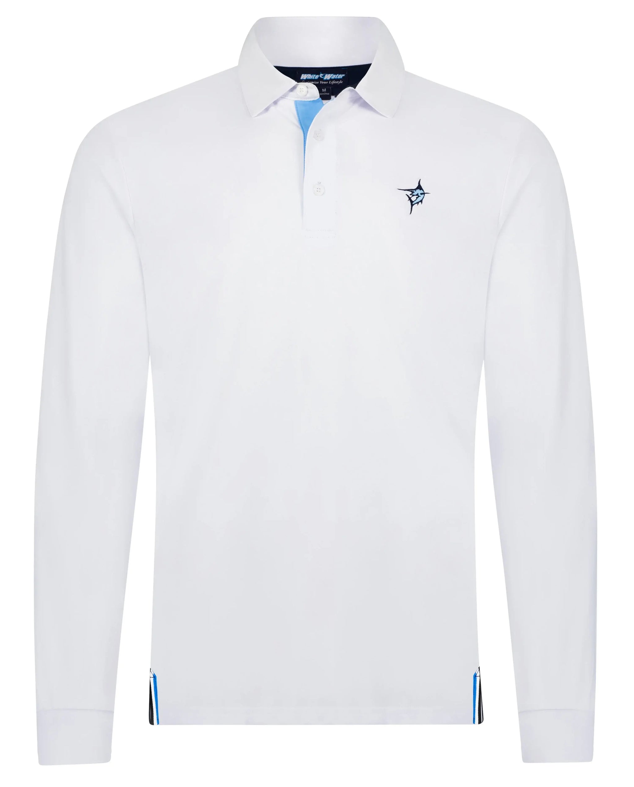 Coast Long Sleeve Polo - White Water Life - Flyclothing LLC
