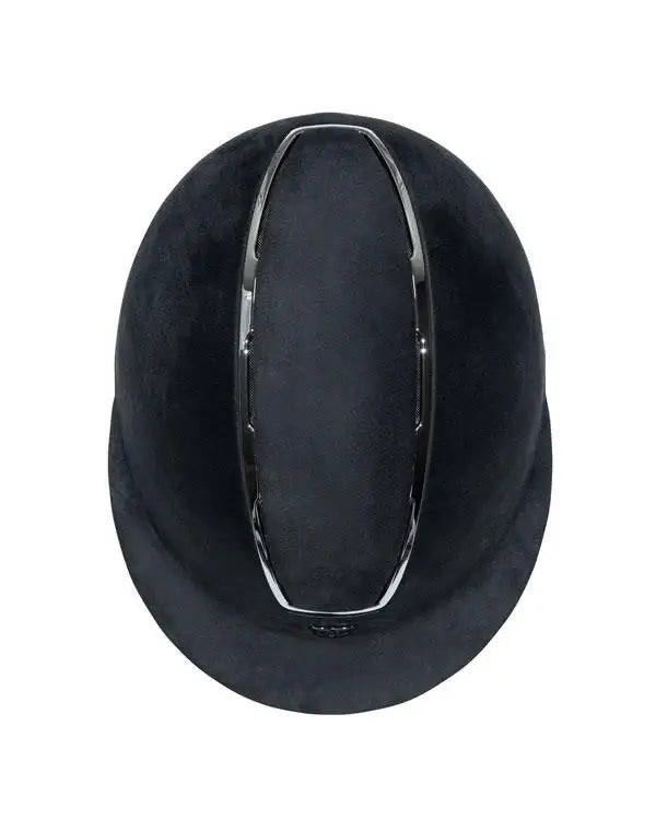 Tipperary Windsor with MIPS Wide Brim - Black UltraSuede Shell w/ Chrome Trim and Black UltraSuede Top - Breeches.com - Flyclothing LLC