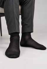 TITTIMITTI® Men’s 100% Mercerized Cotton Filo di Scozia Ankle Dress Socks — 3-Pack, Made in Italy - tittimitti - Flyclothing LLC