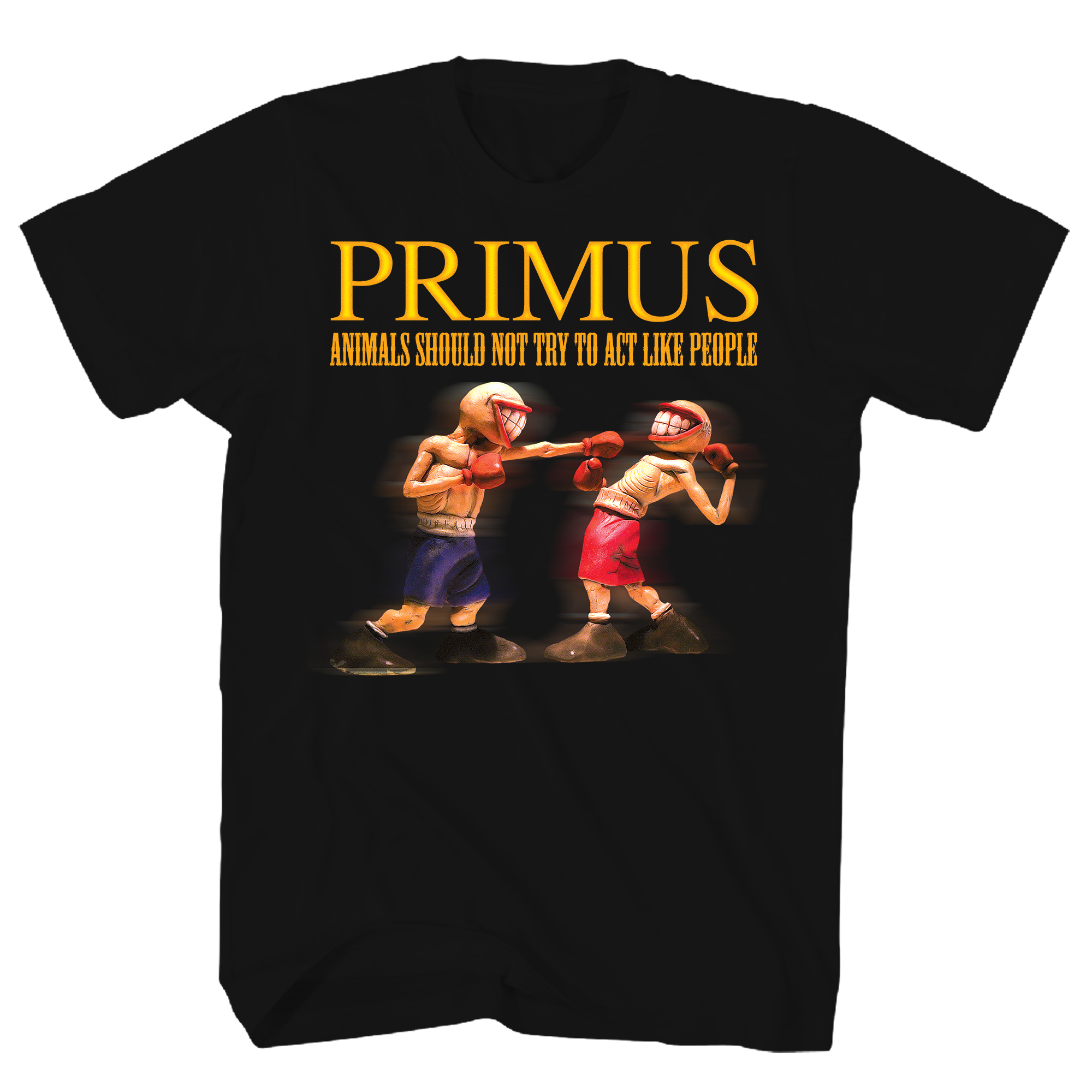 PRIMUS ANIMALS SHOULD NOT TRY TO ACT LIKE PEOPLE BLACK T-SHIRT